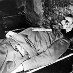 The body of Wilhelm Keitel after being hanged, 16 October 1946. Photo by U.S. Army. P.D.-U.S. Government. Wikimedia Commons.