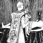 Messe Noire (Black Mass). Engraving by Henry de Malvost (1895). Le Satanisme et la Magie. PD-mark 1.0. PD-US. Wikimedia Commons.